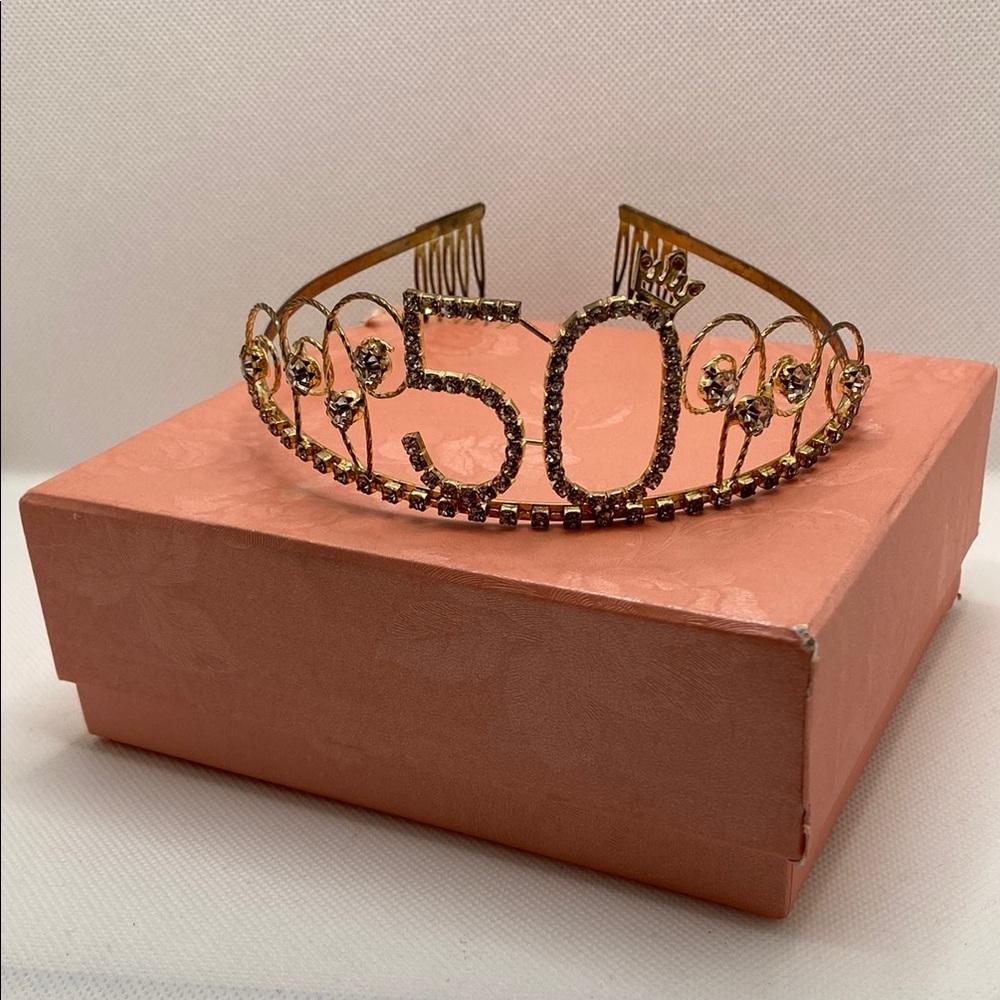 Gold 50th Birthday Tiara
